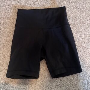 Black Lululemon high rise biker shorts
6 inch inseam, size 4
